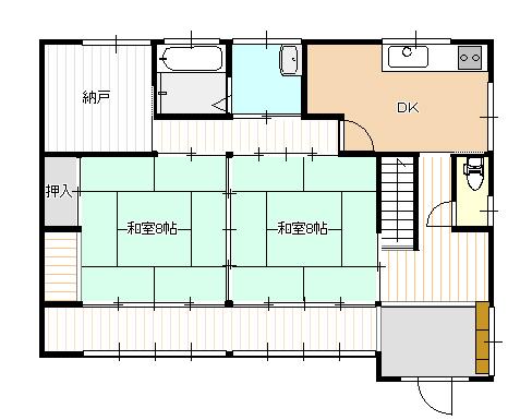 Floor plan. 11.5 million yen, 4DK + S (storeroom), Land area 195.03 sq m , Building area 117.47 sq m