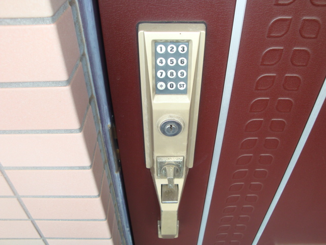 Entrance. Electronic numeric keypad