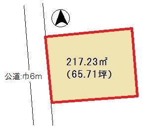 Compartment figure. Land price 9.2 million yen, Land area 217.23 sq m
