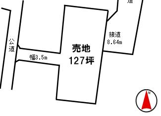 Compartment figure. Land price 8.7 million yen, Land area 420.66 sq m