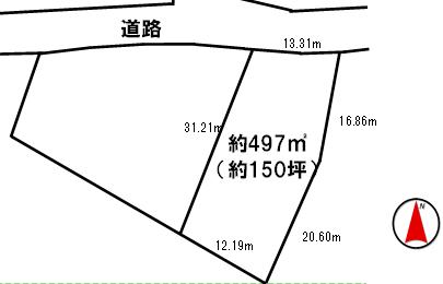 Compartment figure. Land price 6 million yen, Land area 497 sq m
