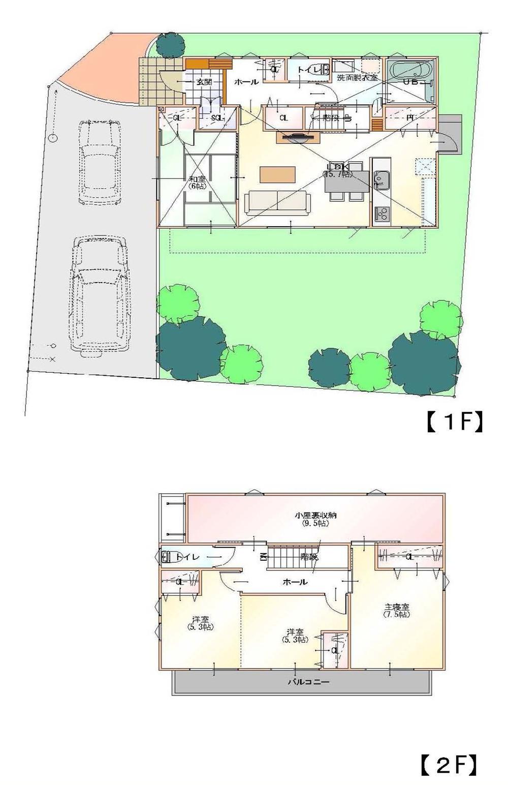 Floor plan. 23.8 million yen, 4LDK, Land area 190.1 sq m , Building area 102.67 sq m