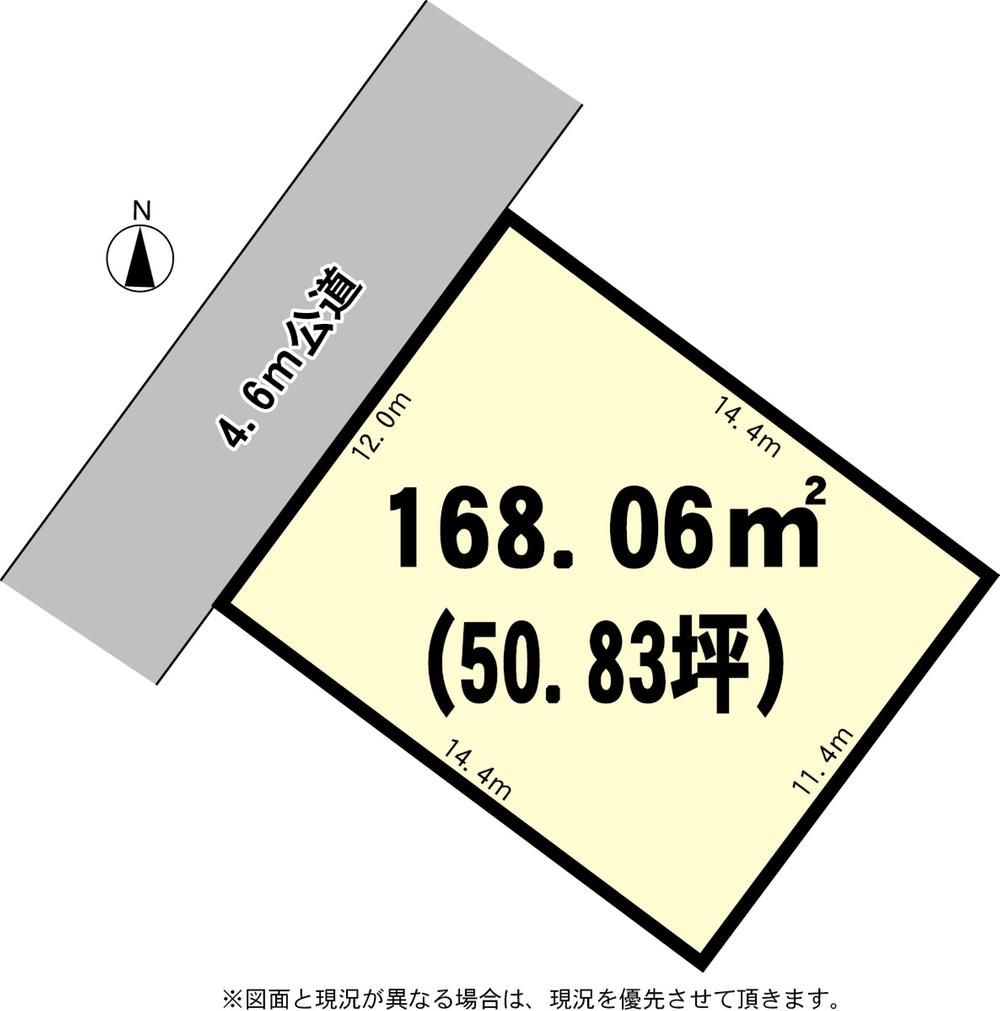 Compartment figure. Land price 7.62 million yen, Land area 168.06 sq m