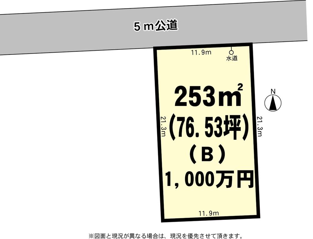Compartment figure. Land price 10 million yen, Land area 253 sq m
