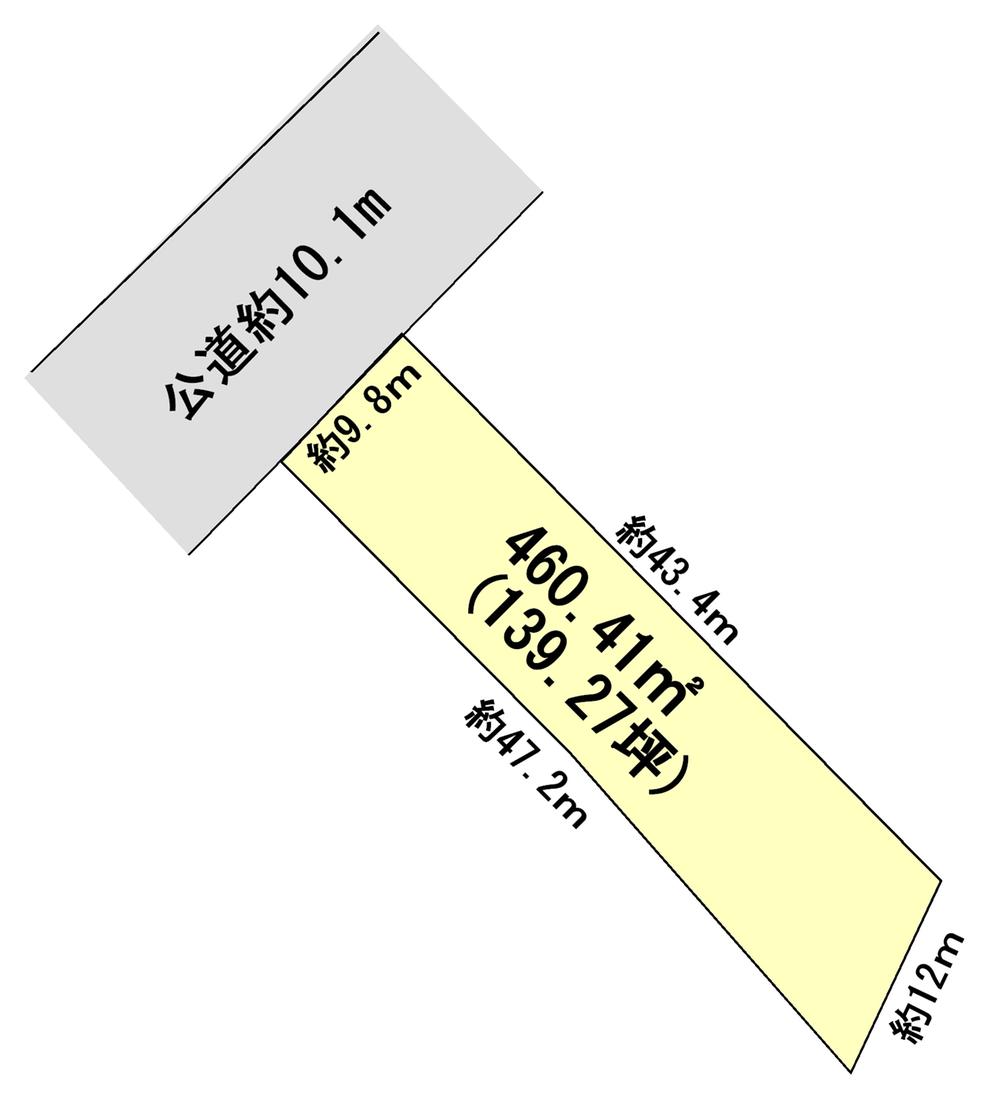 Compartment figure. Land price 12,540,000 yen, Land area 460.41 sq m