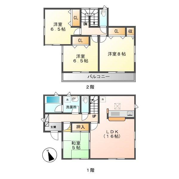 Floor plan. 23.8 million yen, 4LDK, Land area 162.8 sq m , Building area 98.01 sq m