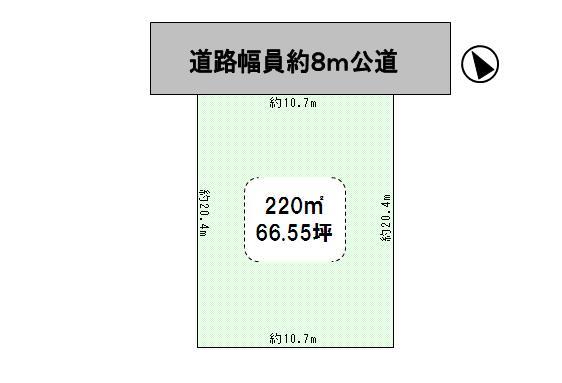 Compartment figure. Land price 8 million yen, Land area 220 sq m