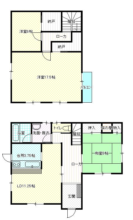 Floor plan. 14.3 million yen, 3LDK + S (storeroom), Land area 149 sq m , Building area 115.86 sq m