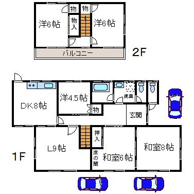 Floor plan. 8.4 million yen, 5LDK, Land area 201.38 sq m , Building area 112.23 sq m