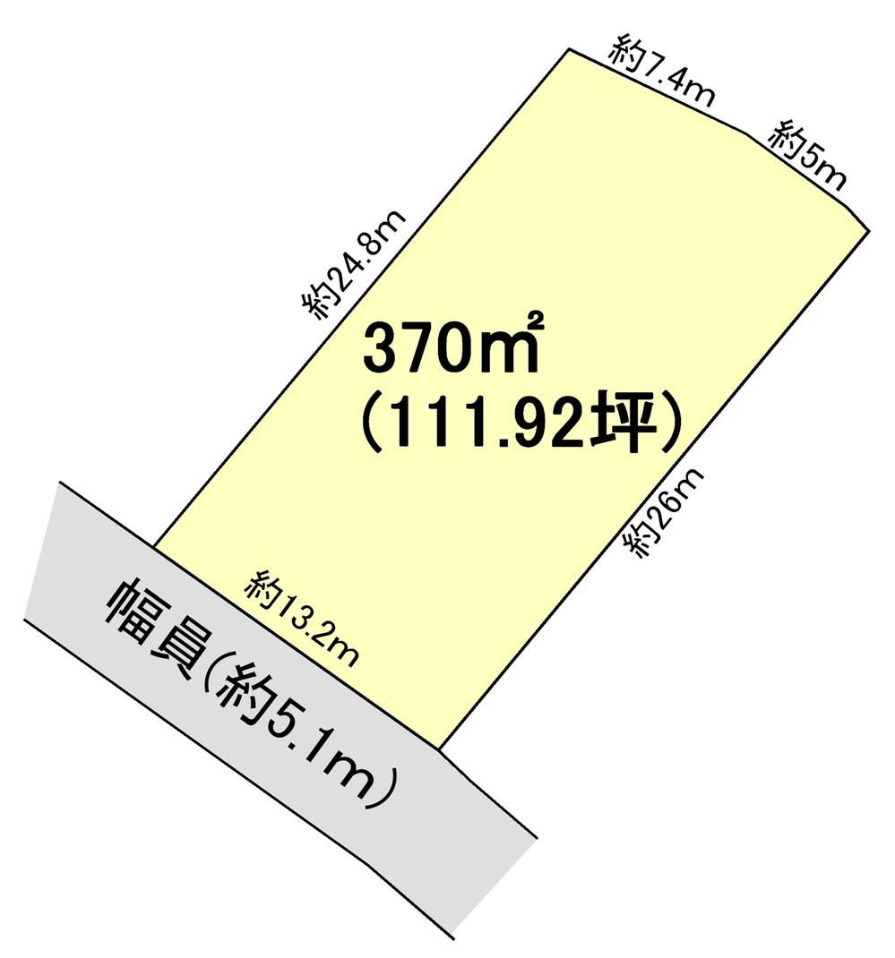 Compartment figure. Land price 11.1 million yen, Land area 370 sq m
