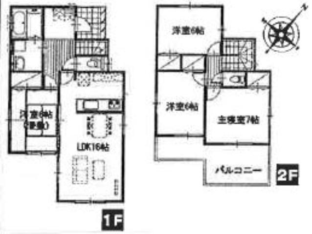 Floor plan. 15.4 million yen, 4LDK, Land area 171.2 sq m , Building area 96.88 sq m
