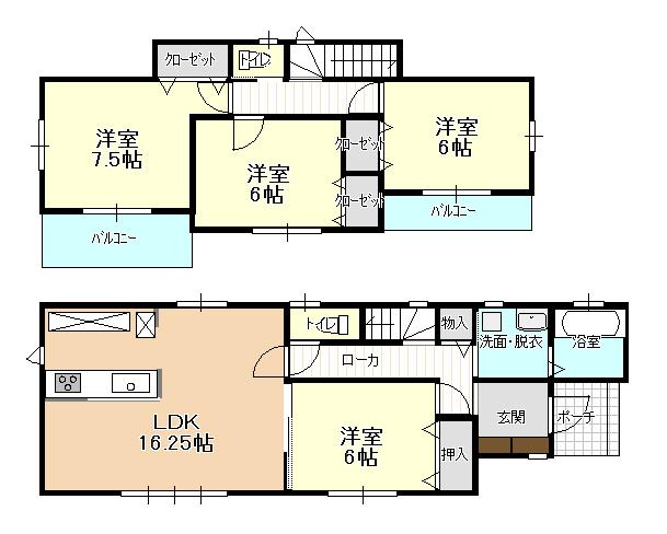 Floor plan. (12 Building), Price 18.4 million yen, 4LDK, Land area 173.19 sq m , Building area 100.19 sq m