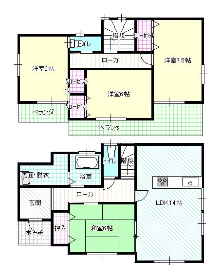 Floor plan. (16 Building), Price 21,400,000 yen, 4LDK, Land area 333.12 sq m , Building area 99.78 sq m