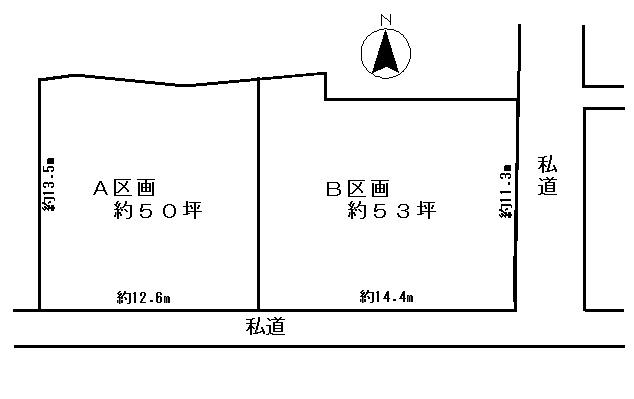 Compartment figure. Land price 5 million yen, Land area 165 sq m