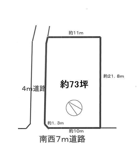 Compartment figure. Land price 7.2 million yen, Land area 242.04 sq m