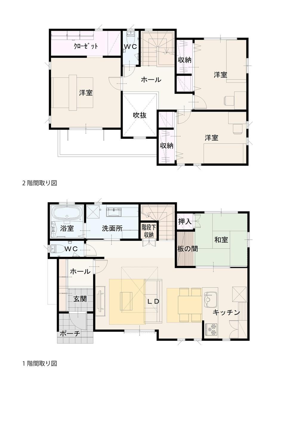 Floor plan. ( [No1] ), Price 26,800,000 yen, 4LDK, Land area 178.01 sq m , Building area 114.27 sq m