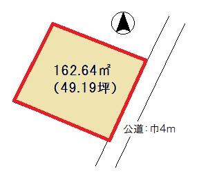 Compartment figure. Land price 5.2 million yen, Land area 162.64 sq m