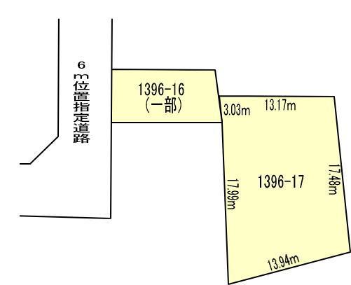 Compartment figure. Land price 6.5 million yen, Land area 256 sq m