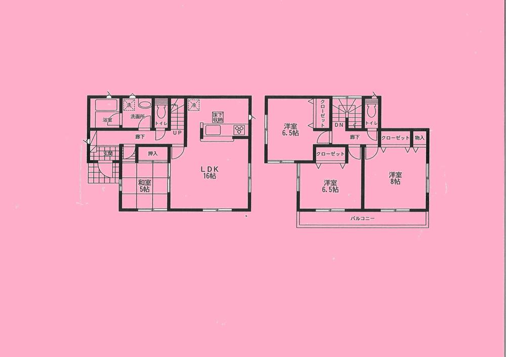 Floor plan. 23.8 million yen, 4LDK, Land area 165.13 sq m , Building area 98.01 sq m