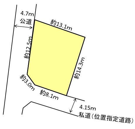 Compartment figure. Land price 6 million yen, Land area 165 sq m