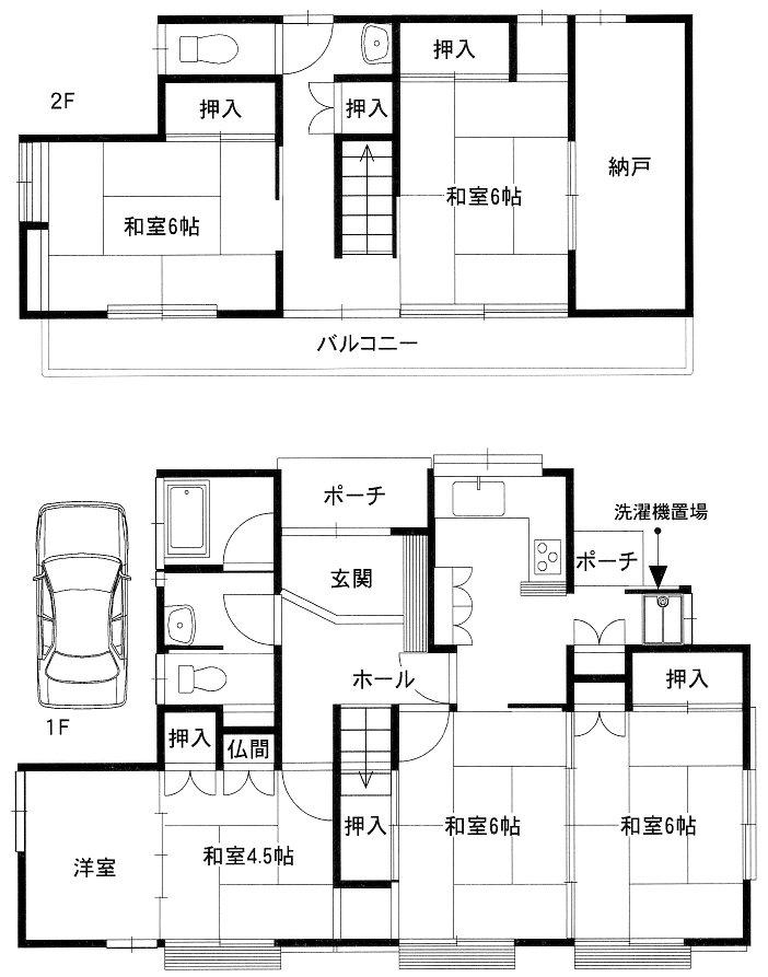 Floor plan. 13.8 million yen, 5DK + S (storeroom), Land area 177.73 sq m , Building area 108.2 sq m