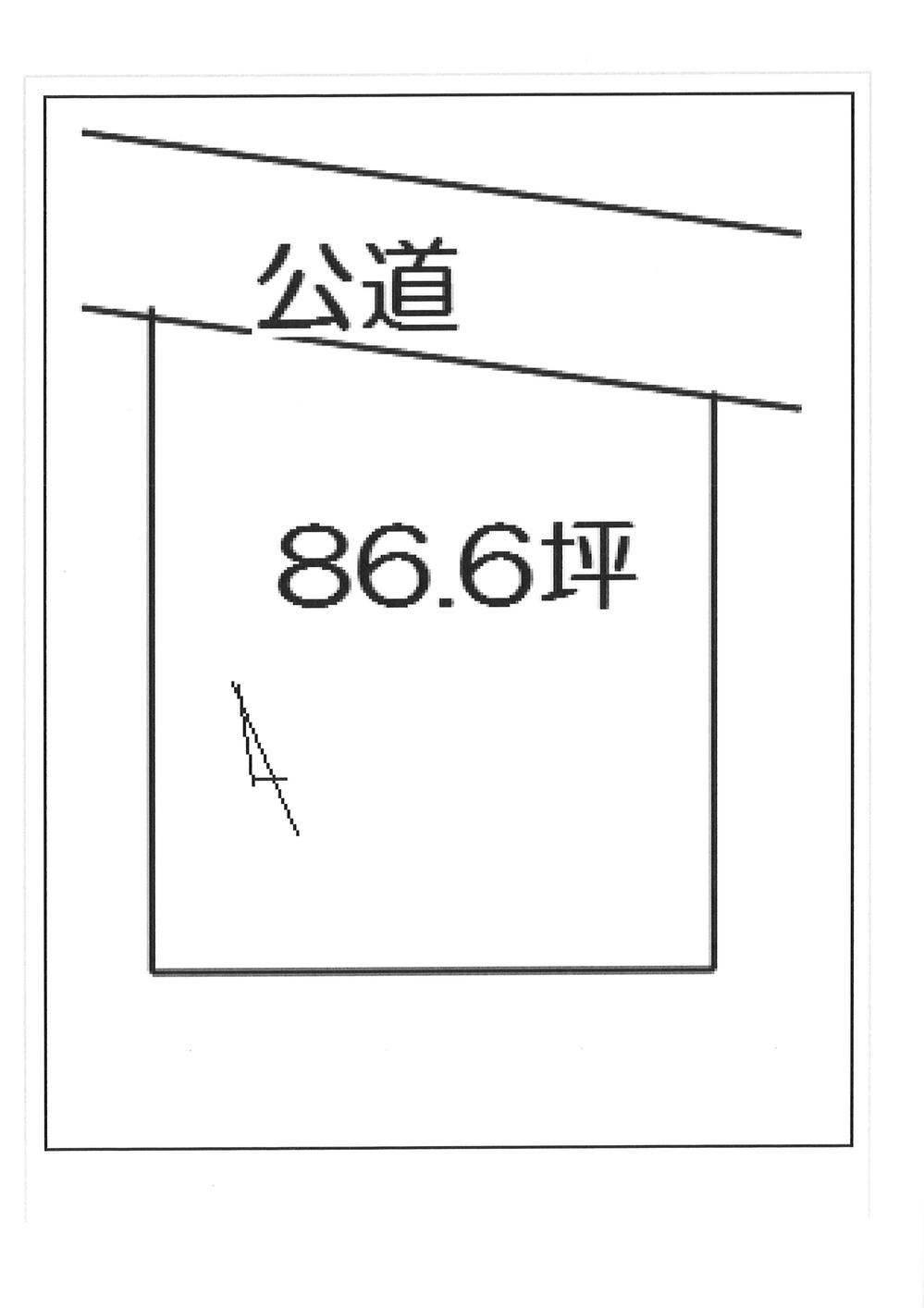Compartment figure. Land price 8.8 million yen, Land area 286.16 sq m