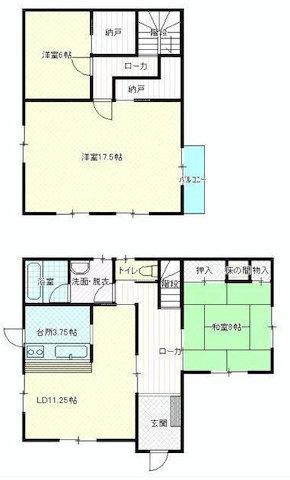 Floor plan. 14.3 million yen, 3LDK + 2S (storeroom), Land area 149 sq m , Building area 115.8 sq m
