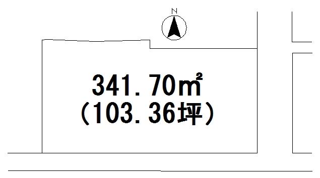 Compartment figure. Land price 9.5 million yen, Land area 341.7 sq m