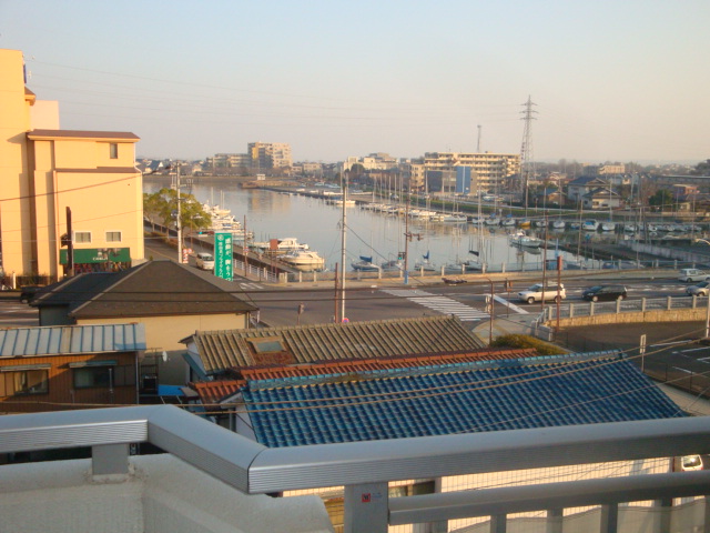 View. Scenery that Kasumigaura is jumping into the field of vision