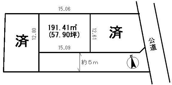 Compartment figure. Land price 12.8 million yen, Land area 191.41 sq m