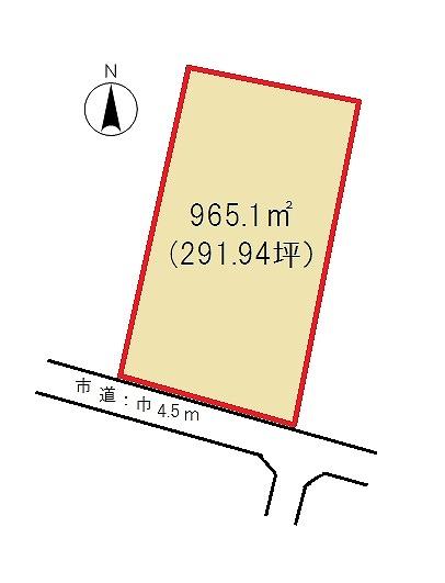 Compartment figure. Land price 20.5 million yen, Land area 965.1 sq m