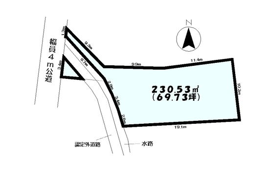 Compartment figure. Land price 6.5 million yen, Land area 230.53 sq m compartment view