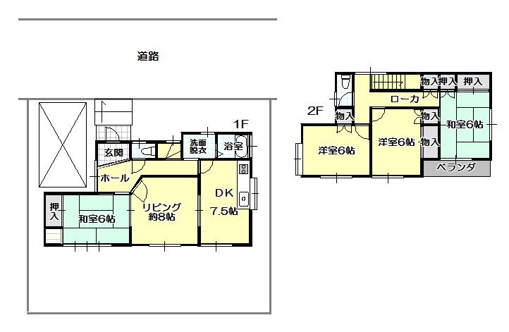 Floor plan. 8.5 million yen, 5DK, Land area 175.71 sq m , Building area 100.19 sq m