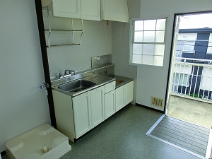 Kitchen. Convenient for ventilation because there is a window in the kitchen next to