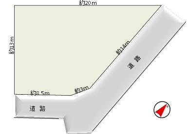 Compartment figure. Land price 12.6 million yen, Land area 198.44 sq m