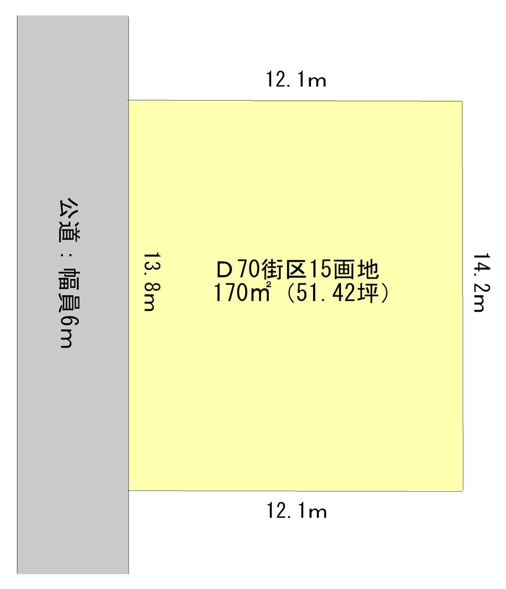 Compartment figure. Land price 15,430,000 yen, Land area 170 sq m
