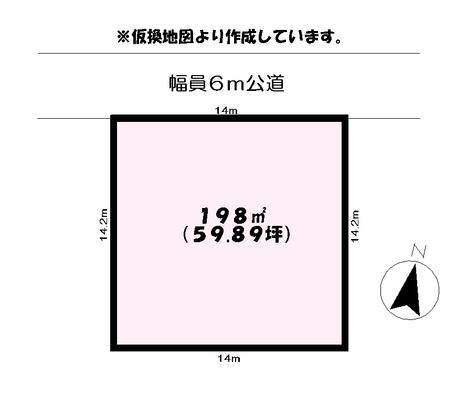 Compartment figure. Land price 3.15 million yen, Land area 198 sq m