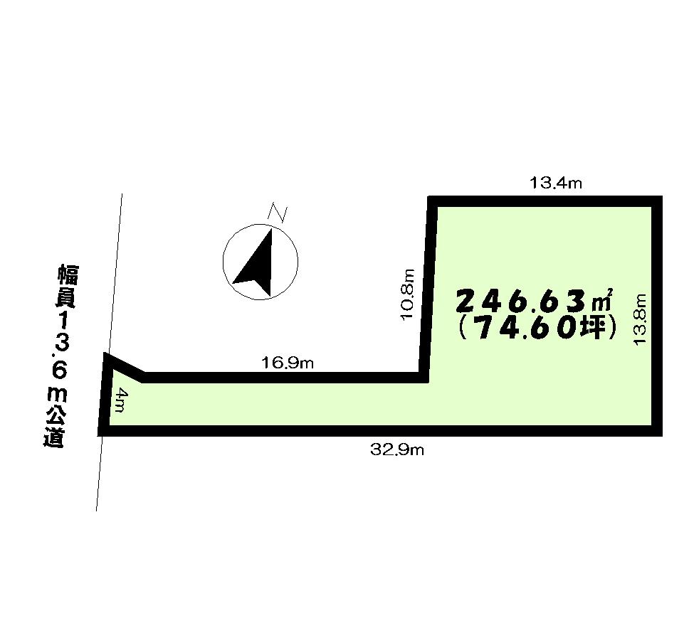Compartment figure. Land price 20 million yen, Land area 246 sq m