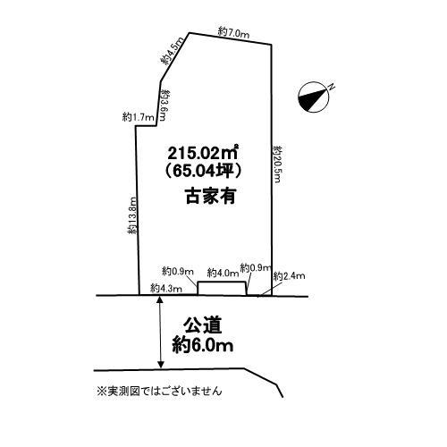 Compartment figure. Land price 3.5 million yen, Land area 215.02 sq m