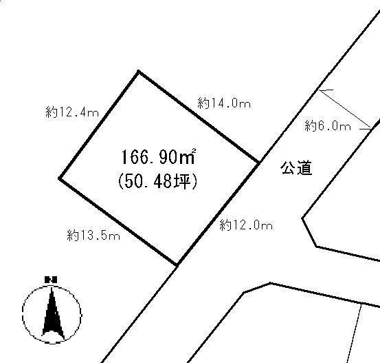 Compartment figure. Land price 1.5 million yen, Land area 169.9 sq m