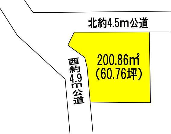 Compartment figure. Land price 4.86 million yen, Land area 200.86 sq m