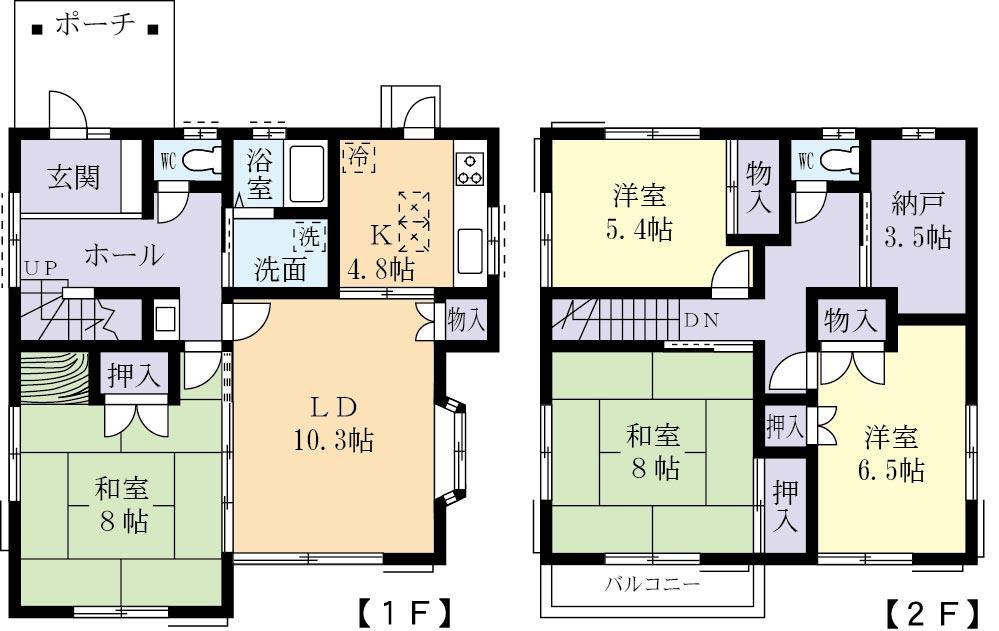 Floor plan. 12.6 million yen, 4LDK + S (storeroom), Land area 210 sq m , Building area 115.54 sq m