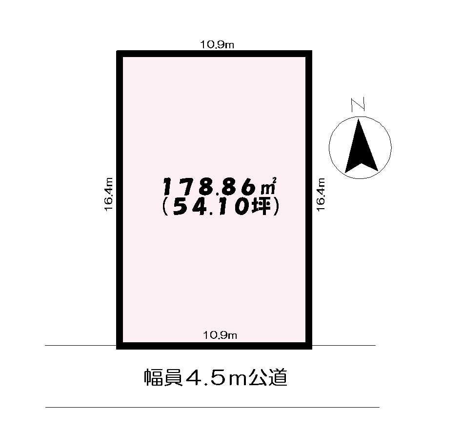 Compartment figure. Land price 8.7 million yen, Land area 178.86 sq m compartment view