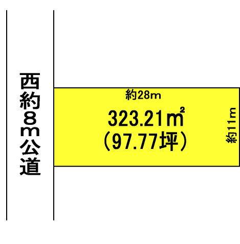 Compartment figure. Land price 9.8 million yen, Land area 323.21 sq m