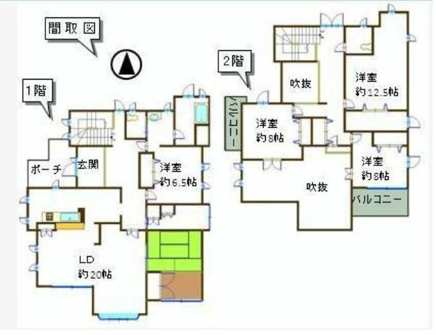 Floor plan. 25 million yen, 5LDK, Land area 515.81 sq m , Building area 206.39 sq m