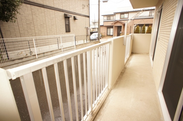 Balcony. Wide balcony