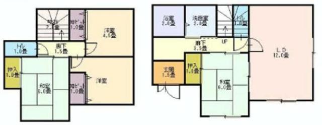 Floor plan. 14.8 million yen, 4LDK, Land area 187.35 sq m , Building area 86.11 sq m