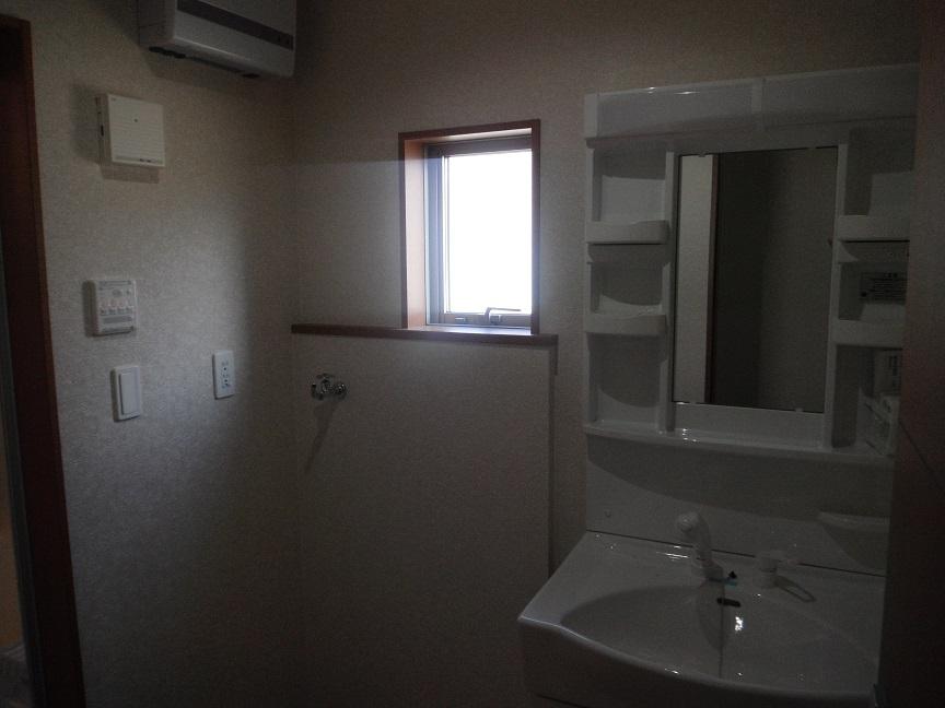 Wash basin, toilet. Bathroom vanity