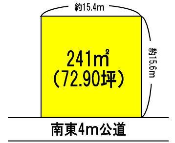 Compartment figure. Land price 7.65 million yen, Land area 241 sq m