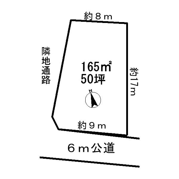 Compartment figure. Land price 6.9 million yen, Land area 165 sq m